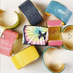 Handmade Lema J shagreen cuffs
